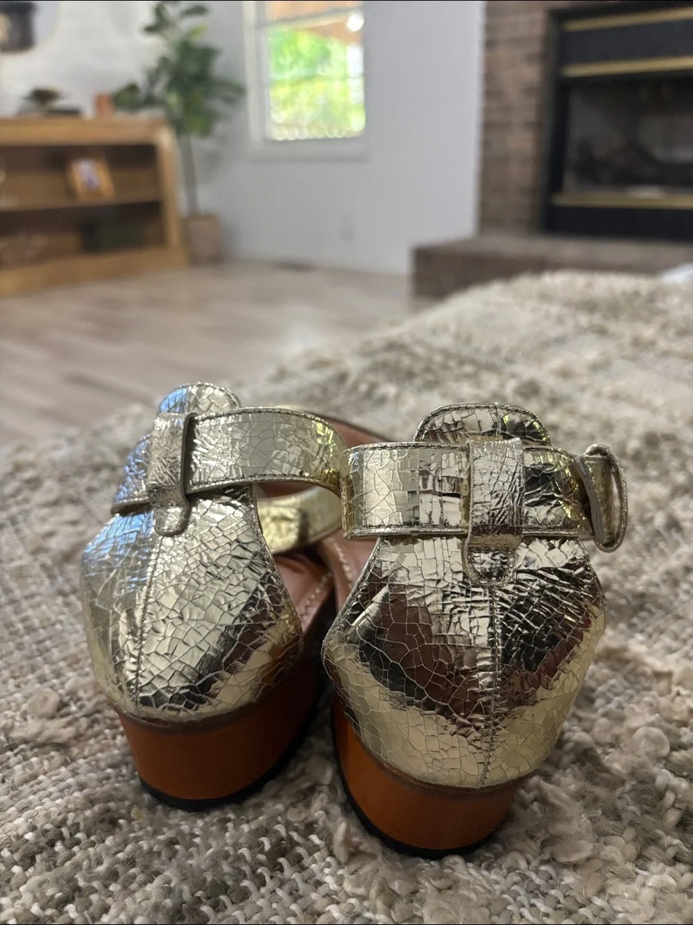Cenedella Ankle-Strap Leather Sandals‎ Size 5.5